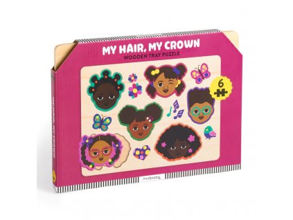 Mudpuppy Dřevěné puzzle Moje vlasy, moje koruna
