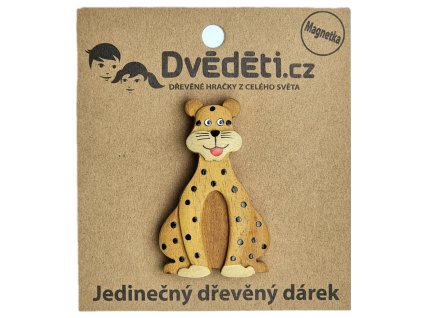 2Kids Toys Dřevěná magnetka velká Leopard