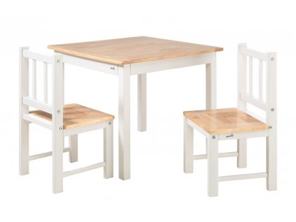 Geuther Dětský nábytek, stoleček + 2 židličky, white/nature