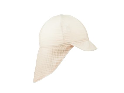 ESITO | Dětská kšiltovka s krytím krku mušelín Cream - smetanová / L