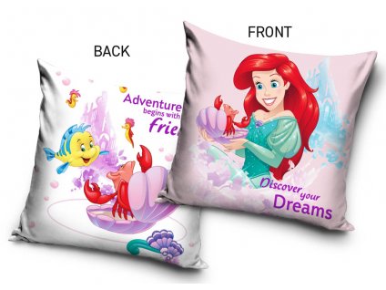 Povlak na polštářek Princess Ariel Šupinka a Sebastián