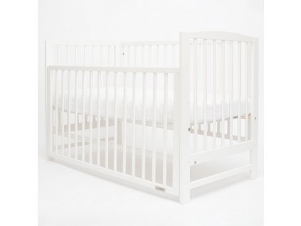 Dětská postýlka New Baby LILLY se stahovací bočnicí bílá