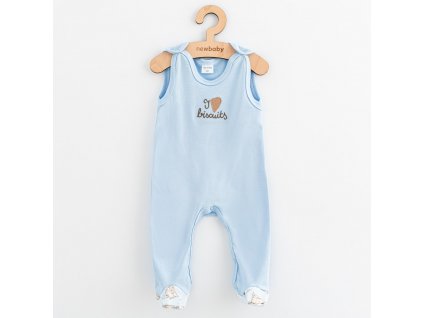 Kojenecké bavlněné dupačky New Baby Biscuits modrá