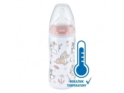 NUK Láhev 300 ml DISNEY BAMBI s indikátorem teploty dudlík 6-18m