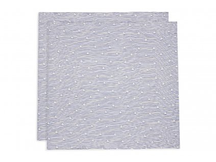 JOLLEIN Pleny zavinovací 2ks 115x115 cm Miffy Stripe Navy