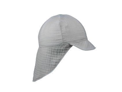 ESITO | Dětská kšiltovka s krytím krku mušelín Grey - šedá / XXL