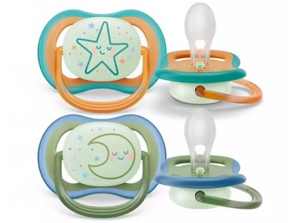 AVENT SCF376/23 Dudlík Ultra Air 18+ 2 ks hvězda/měsíc