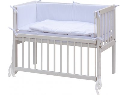 Dětská postýlka Baby Scarlett bílá s kompletní výbavou - Martin bílá - 90 x 41 cm