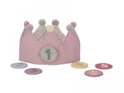 LITTLE DUTCH Narozeninová korunka s čísly Pink