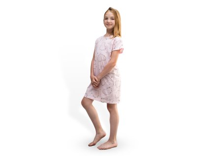 ESITO | Dívčí noční košile Hvězdné srdce - růžová / 110