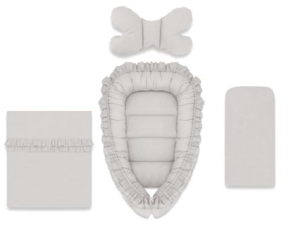 4-dílná sada oboustranné hnízdečko 55 x 75 cm, ROYAL - šedá