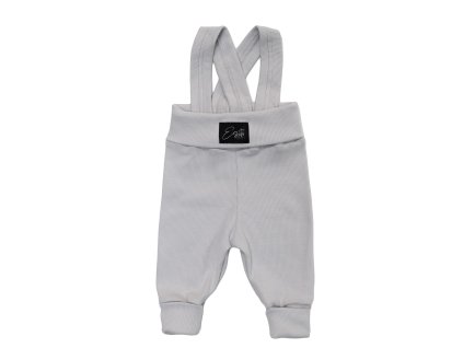 ESITO | Rostoucí žebrované kalhoty s laclem Color grey - šedá / 68 - 74