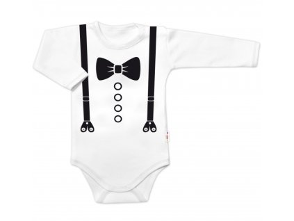 Body dlouhý rukáv, Elegán - bílé