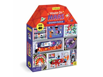 Mudpuppy Puzzle ve tvaru domu Dům na Marsu 100 dílků