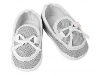 Kojenecké capáčky/botičky mokasíny, Baby Nellys, šedé