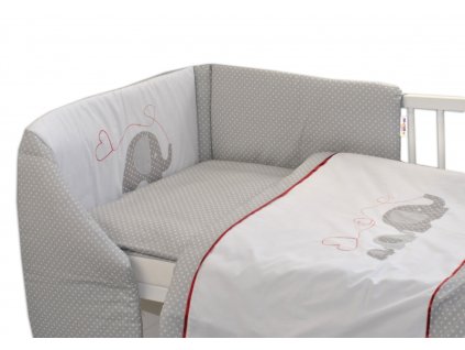 Mantinel rovný 180 cm - Sloníci se srdíčkem