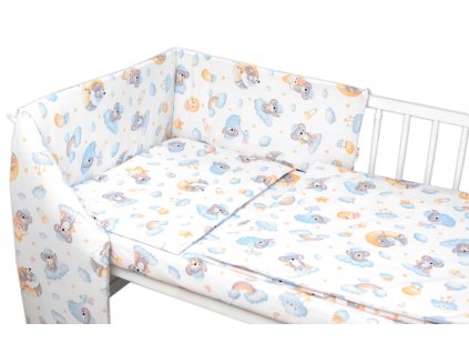 Mantinel s povlečením Premium, 3D sada, Dreams Koala - modrá, 120x90 cm