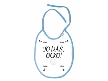 Nepromokavý bryndáček Baby Nellys TO DÁŠ OCKO! modrý