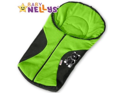 Fusák nejen do autosedačky Baby Nellys ® POLAR - zelený medvídek