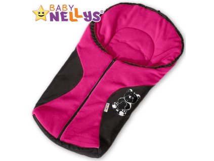 Fusák nejen do autosedačky Baby Nellys ® POLAR - amarantový medvídek