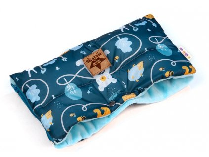 Rukávník ke kočárku, nepromokavý, PREMIUM Forest Animals, zeleno/modrý