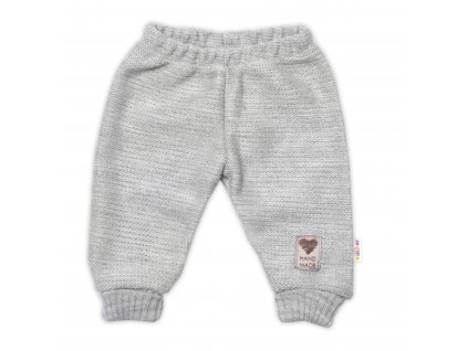 Pletené kojenecké kalhoty Hand Made Baby Nellys, šedé