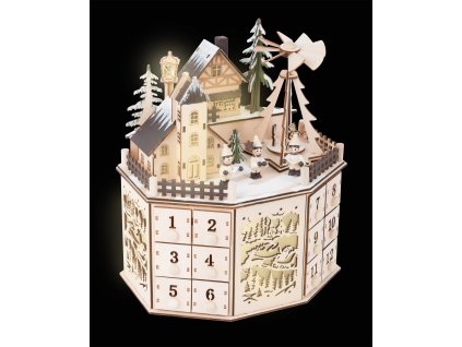 small foot Adventní kalendář s vánoční pyramidou