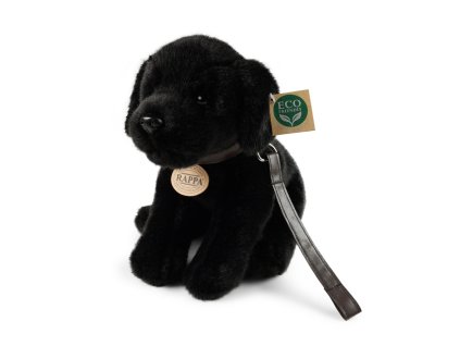Rappa Plyšový pes labrador černý 25 cm ECO-FRIENDLY