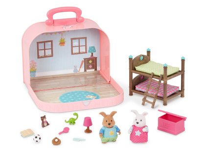 Li'l Woodzeez Li'l Woodzeez Sada v kufříku s postavičkami Dětský pokoj