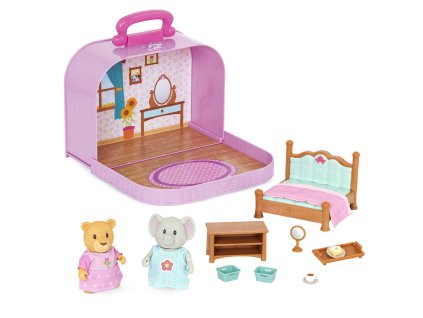 Li'l Woodzeez Li'l Woodzeez Sada v kufříku s postavičkami Ložnice