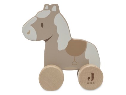 JOLLEIN Kůň na kolečkách dřevěný Nostalgic Ride