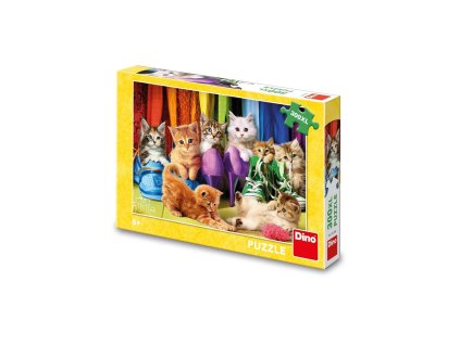Dino Puzzle Barevná koťátka 300 XL dílků