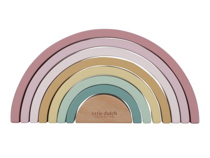LITTLE DUTCH Skládačka dřevěná duha Fairy Garden