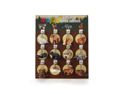 Mojo Displej 72 ks přívěsků na klíče - Lesní zvířatka