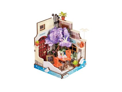 RoboTime 3D dřevěná skládačka Miniatura domečku Restaurace Sea Holiday