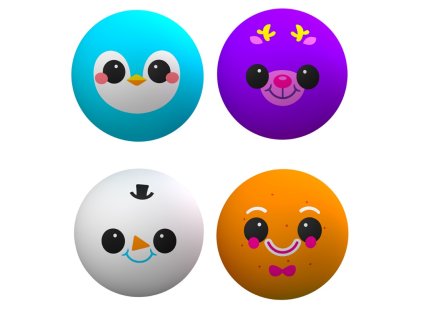 Schylling NeeDoh Sada mačkacích míčků Squishmas Squishkins