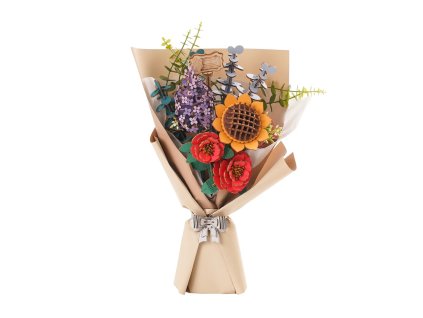 RoboTime 3D dřevěná skládačka Kytice