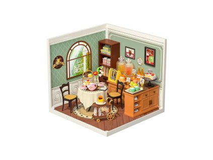 RoboTime 3D dřevěná skládačka Miniatura domečku Sladká čajovna