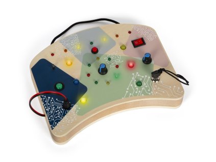 small foot Motorická deska s LED světly a vypínači