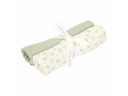 LITTLE DUTCH Pleny 70x70cm Blueberry Leaves & Sage 2 ks