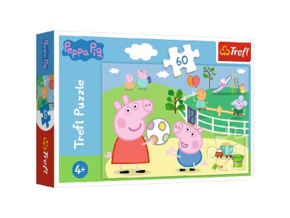 TREFL Puzzle 60 Zábava s přáteli Prasátko Pepa