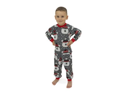 ESITO | Dětské pyžamo Christmas bear - šedá / 98
