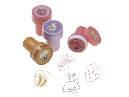 LITTLE DUTCH Razítka samobarvicí 16 ks Fairy Garden