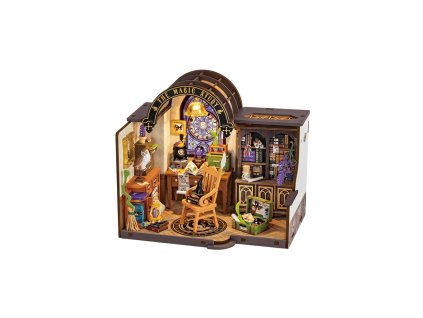 RoboTime 3D dřevěná skládačka Miniatura domečku Čarodějova pracovna