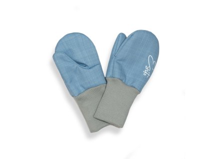 ESITO | Zimní palcové rukavice softshell s beránkem Lamb Sky blue - modrá / 1 - 2 roky