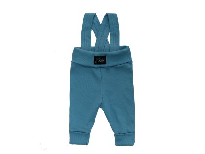 ESITO | Rostoucí žebrované kalhoty s laclem Color Blue - modrá / 56 - 62