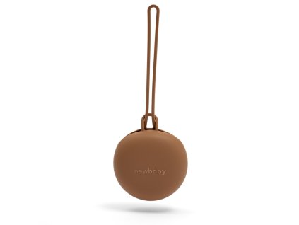 Silikonový obal na dudlík New Baby hnědý