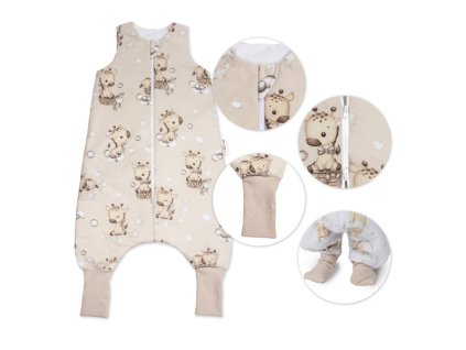 Spací vak se zahrnovacími nohavičkami Baby Giraffe, vel. S, 68/86