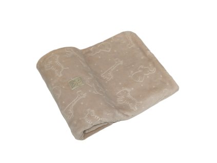 ESITO Dvojitá dětská deka Mikroplyš ZOO Beige - béžová / 75 x 100 cm (Barva béžová)