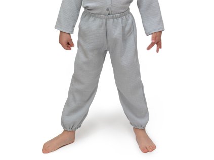ESITO Dětské mušelínové kalhoty Luca Dove Grey - šedá / 74 (Barva šedá)